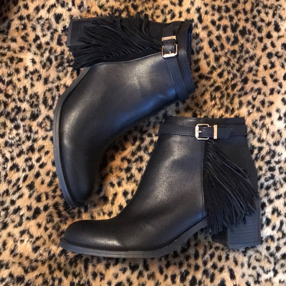 Sam Edelman Fringe Heeled Booties